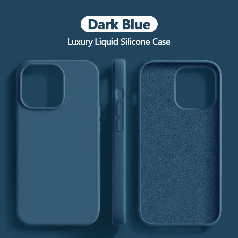 Liquid Silicone Case Shockproof For iPhone 15 14 13