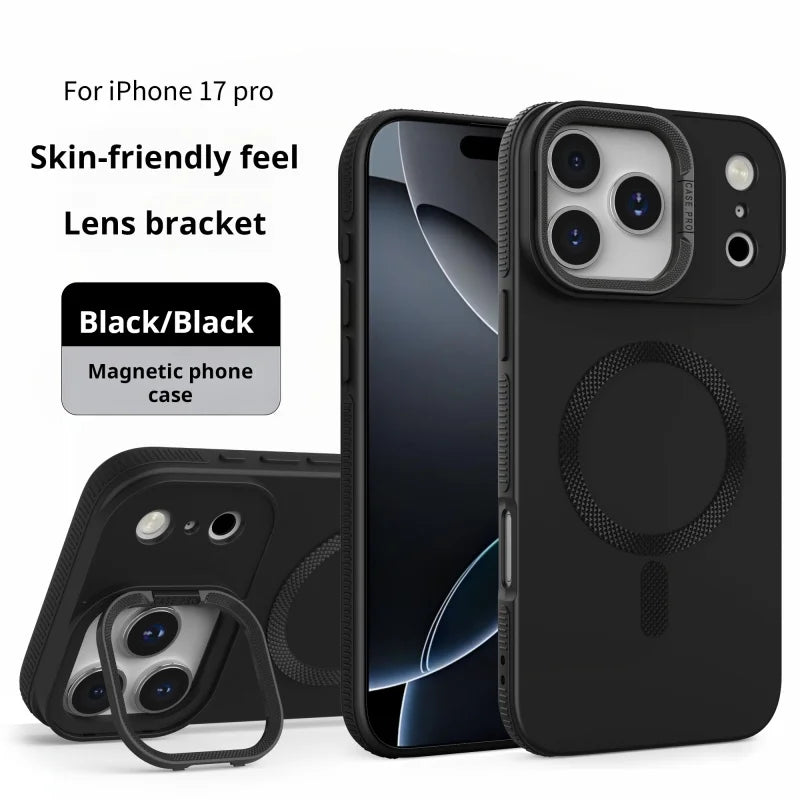 Lens Bracket Magnetic Case For iPhone 17 / 16 / 15 / 14