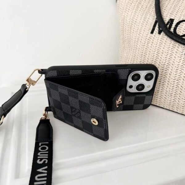 NEW LV PHONE CASE WITH CARD HOLDER FOR IPHONE