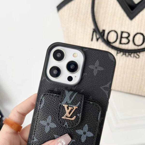 NEW LV PHONE CASE WITH CARD HOLDER FOR IPHONE