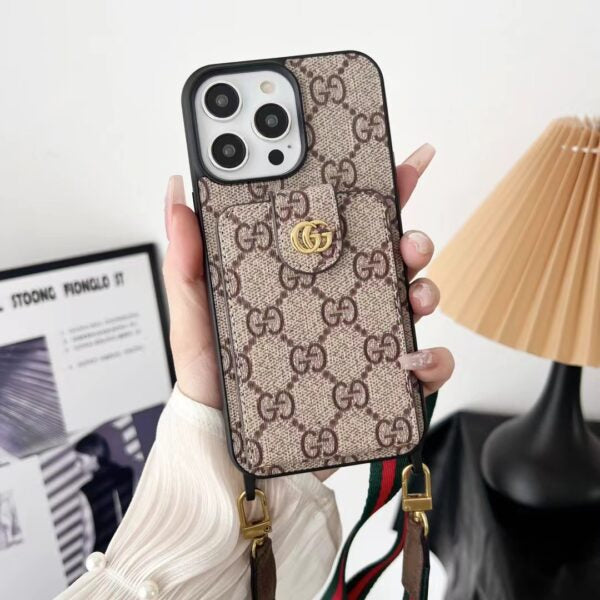 NEW LV PHONE CASE WITH CARD HOLDER FOR IPHONE