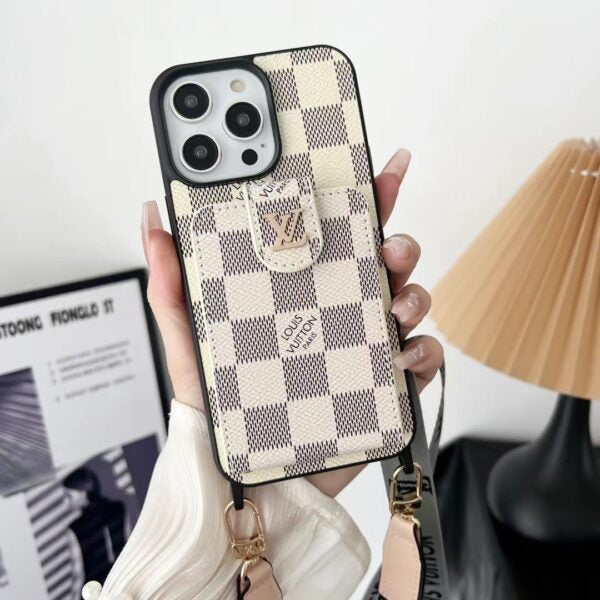 NEW LV PHONE CASE WITH CARD HOLDER FOR IPHONE