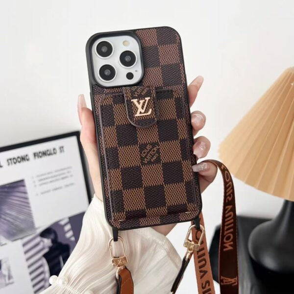 NEW LV PHONE CASE WITH CARD HOLDER FOR IPHONE