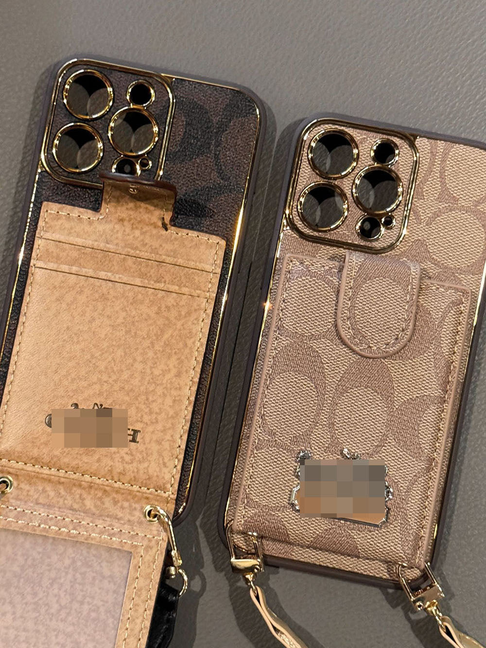 Coach IPhone Case With Card Holder and strap