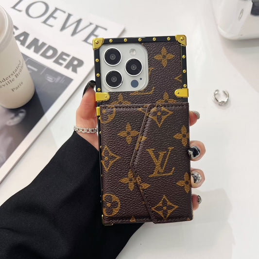 Designer Louis Vuitton IPhone Case With Wallet Card Holder