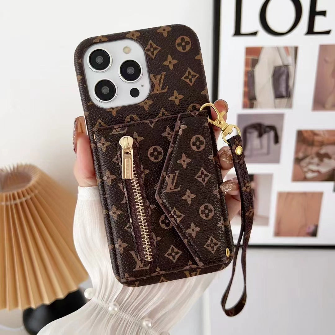 LV LEATHER WALLET PHONE CASE
