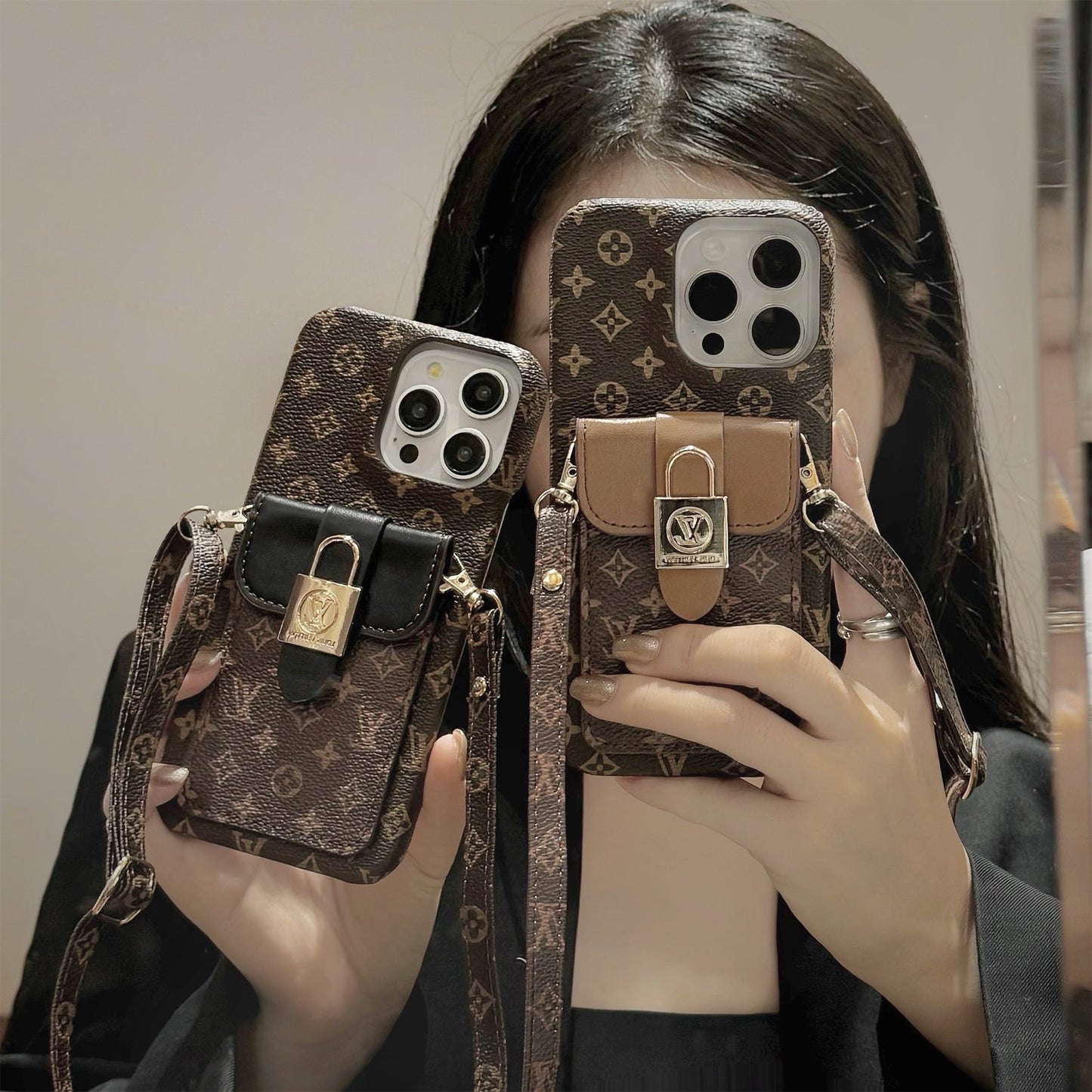 Louis Vuitton IPhone Crossbody Monogram Canvas iPhone Case