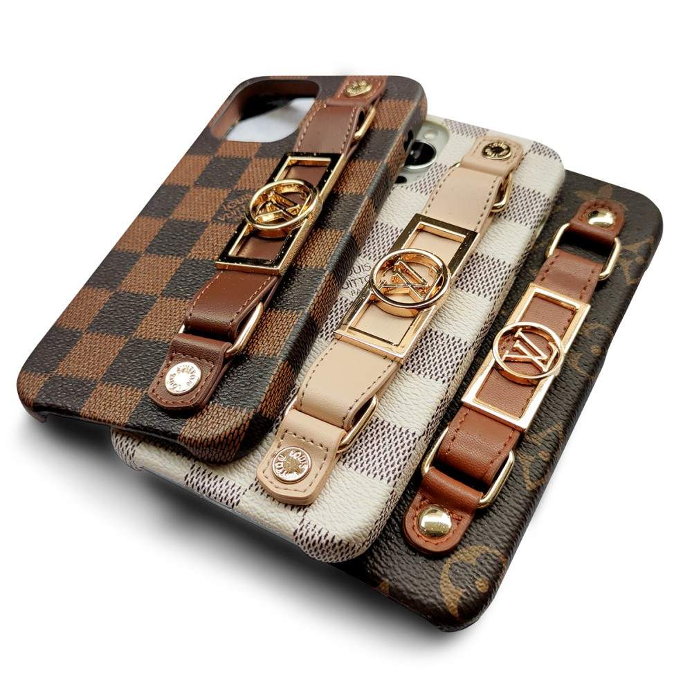 LUXURY LEATHER LV WRIST BAND IPHONE CASE