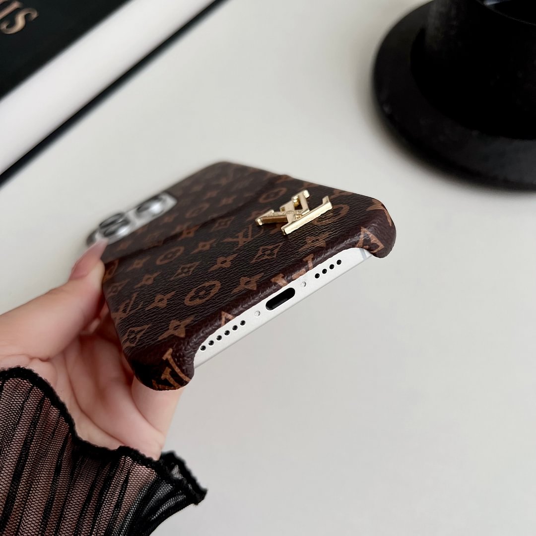 Luxury Gucci & LV Monogram iPhone Case Card Holder