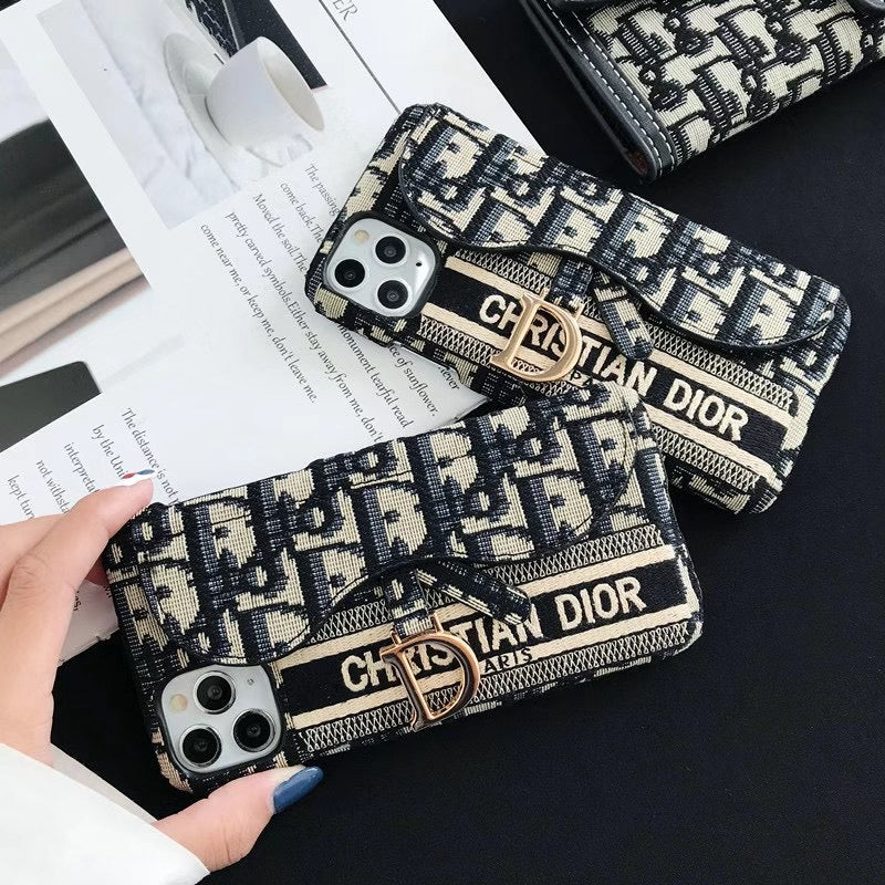 Dior Luxury iPhone Case with Card Holder