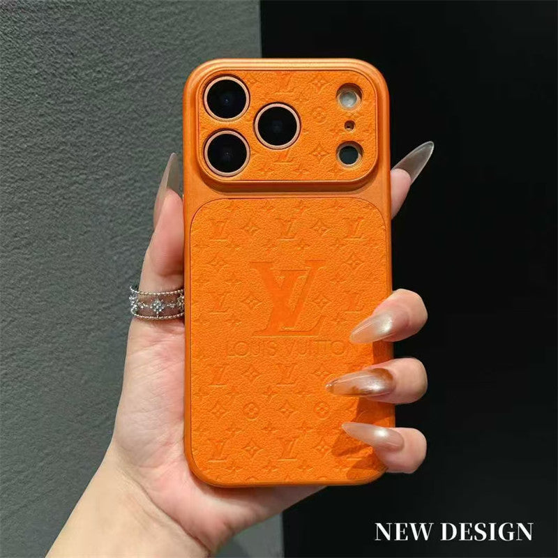 Designer Orange Case For iPhone 17/ 16 / 15 / 14