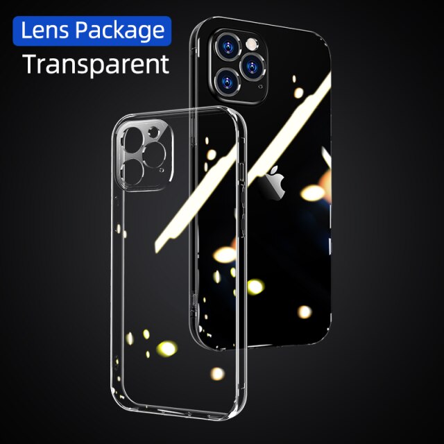 For iPhone 13 series Case, Clear TPU+PC Shockproof Full Lens Protection CoverTransparent Case